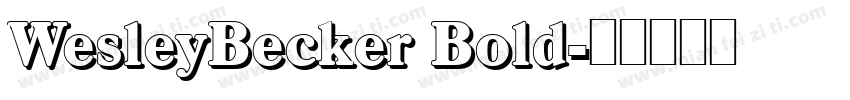 WesleyBecker Bold字体转换